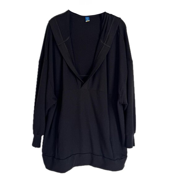 Old Navy BLACK JACK 2X Oversized Live-In French-Terry Tunic Hoodie - Picture 3 of 12